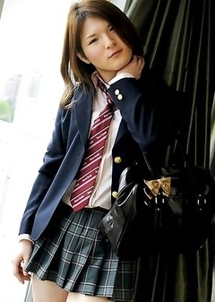 Shy newhalf Kaoru Shirashi is dressed as a horny schoolgirl who is in no mood to go to class today!