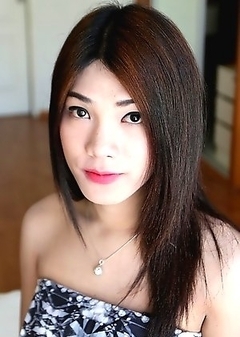 20yo Thai shemale Spor does a striptease and gets fucked by white cock