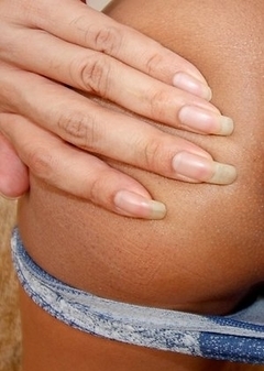 Taan Grey Tank Booty Shorts Creampie