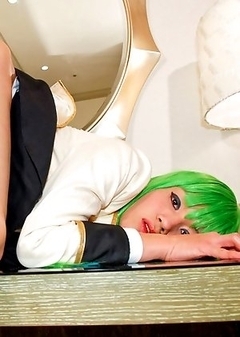 Newhalf  Kanato doll has a great hentai school girl look and loves to pose nude and show off her long legs and great ass!