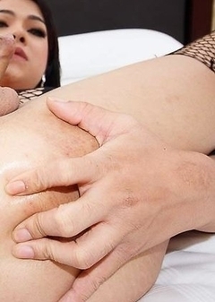 Tata pulls up her tight little sheer black dress with no panties on to show her tasty little asshole ready for action