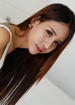 19yo sexy Thai ladyboy Tontan gets white cock stuffed up her ass